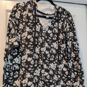 Black Floral LuLaRoe Eliza Like New!